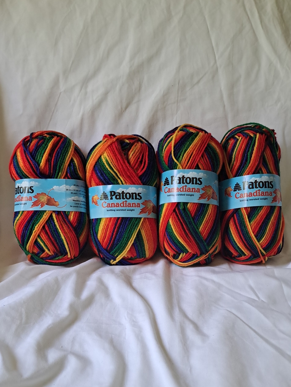 Patons Canadiana Rainbow Self-Striping Yarn - Multicolor